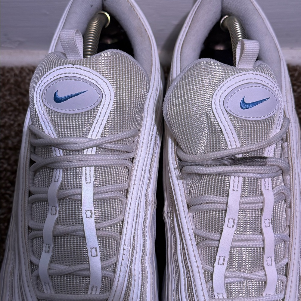 Nike Air Max 97 By You White Marina Blue DJ3181-991 Men's Size 13 - Picture 2 of 11